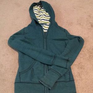 Greenish blue zip up hoodie